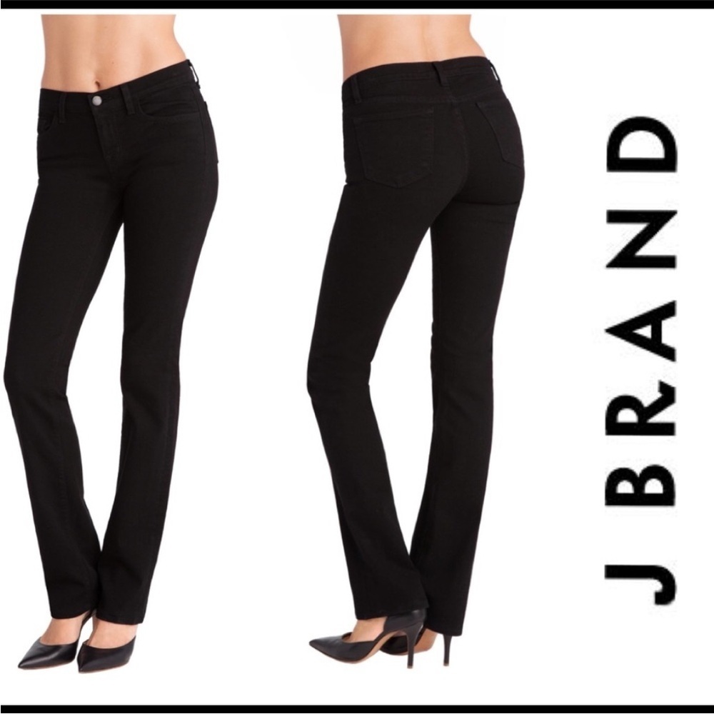 J Brand Curvy Fit Cigarette Leg Jeans (Distressed) | Shadow Black | 29 Waist